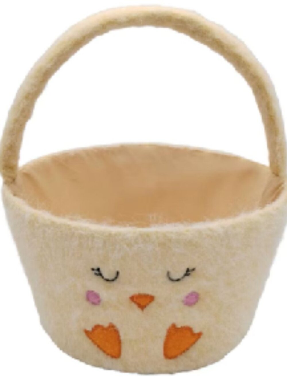 BNWT ALDI butter yellow happy chick basket (OS)